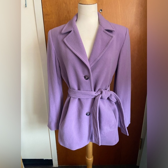 Rafaella Jackets & Blazers - NWOT Rafaela lavender wrap coat with tie